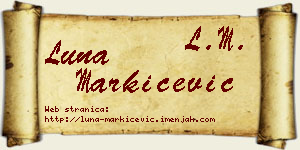 Luna Markićević vizit kartica